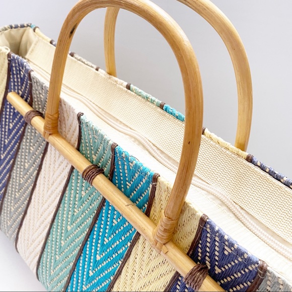 VINTAGE - MULTI COLOUR STRIPED BAG - Picture 7 of 7